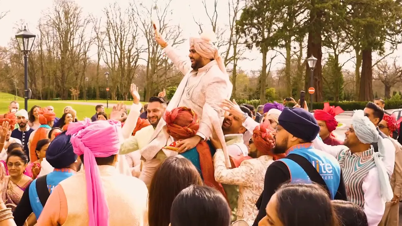 Band baja baraat at a luxury hotel, Devizes